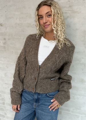 Fluffy knit cardigan Pine Bark ROTATE By Birger Christensen 